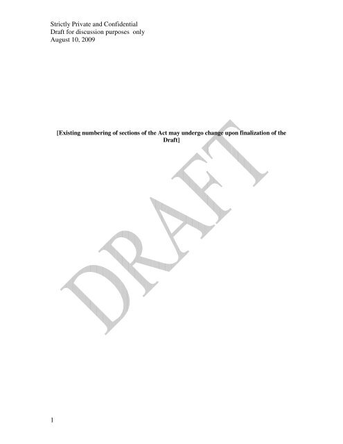Strictly Private and Confidential Draft for discussion purposes ... - Delhi