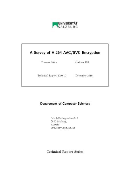 A Survey of H.264 AVC/SVC Encryption
