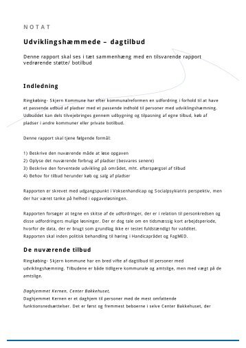 UdviklingshÃ¦mmede, dagtilbud.pdf - RingkÃ¸bing-Skjern Kommune