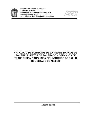 catalogo de formatos de la red de bancos de sangre, puestos de ...