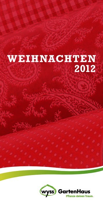 Weihnachtskatalog herunterladen - Wyss