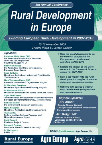 Rural Development in Europe - Rural Economy and Land Use ...