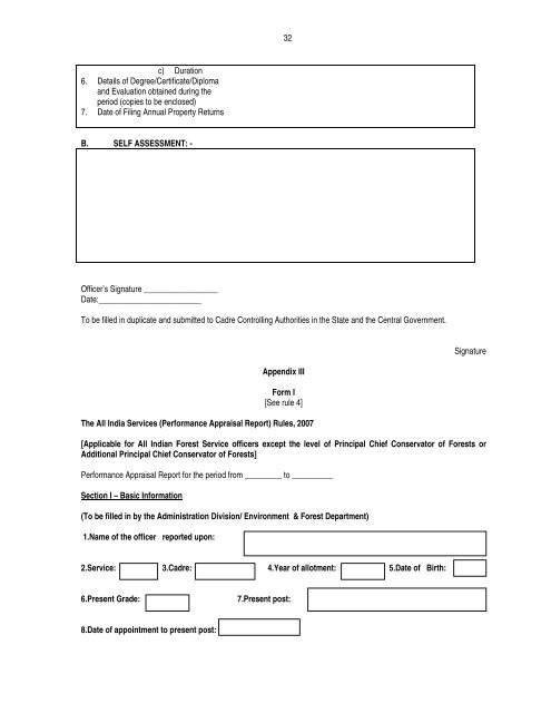 Performance Appraisal Report - Ministry of Personnel, Public ...