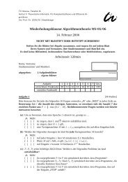 Klausur WS 05/06 - Automaten und Formale Sprachen