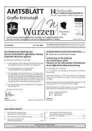 AMTSBLATT - Stadt Wurzen