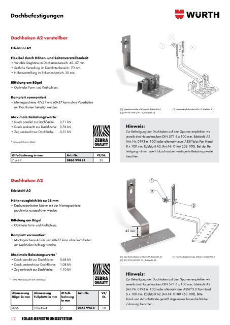 Solar- BefeStigungSSyStem - Würth