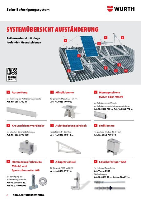 Solar- BefeStigungSSyStem - Würth