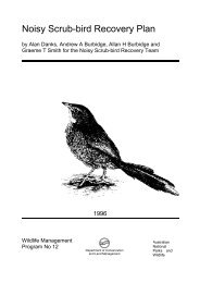 Noisy Scrub-bird Recovery Plan - Department of Environment and ...
