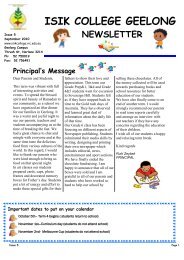 isik college geelong newsletter