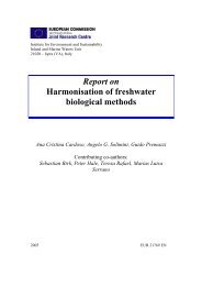 Report on Harmonisation of freshwater biological methods