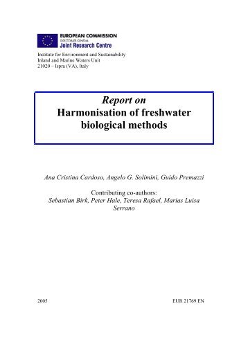 Report on Harmonisation of freshwater biological methods