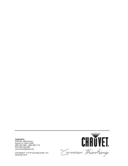 Chauvet Colorado 1 Tri IP Manual - EES