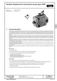 Variable displacement axial piston pump type V30E - rs hydrauliek