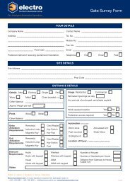 Gate Survey Form