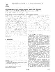 Possible linkages of late-Holocene drought in the North American ...