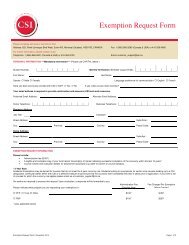 Download Exemption Request Form - Canadian Securities Institute