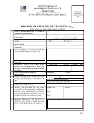 Convocation Application Form - JSS University, Mysore