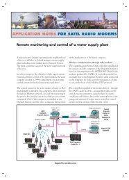 APPLICATION NOTES FOR SATEL RADIO MODEMS