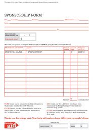 CAW10 Sponsorship form ROI - Christian Aid