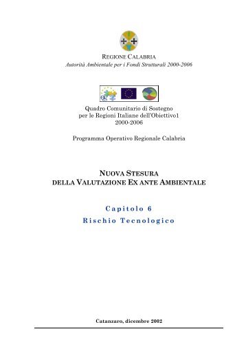 Rischio tecnologico Calabria - Dps