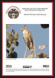August 2012 - Journal of Threatened Taxa