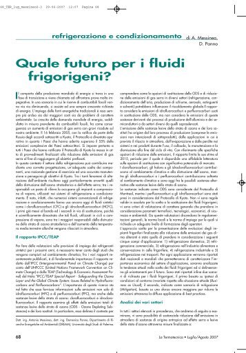 Quale futuro per i fluidi frigorigeni? - La Termotecnica