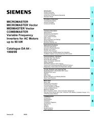 MicroMaster 6SE92 - ECT Sales & Service