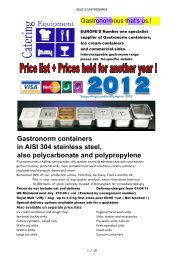 Gastronorm - Catering Equipment UK - Gastronorm Containers and ...