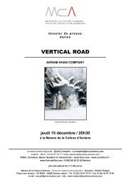 VERTICAL ROAD - Maison de la Culture d'Amiens