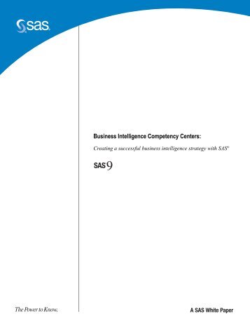 Business Intelligence Competency Centers ... - Computerworld