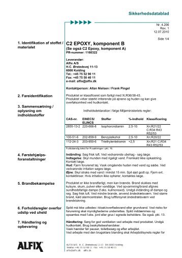 C2 EPOXY, komponent B - Alfix A/S