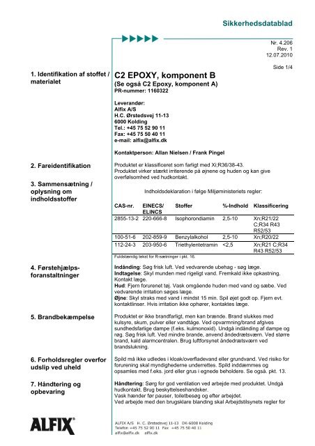 C2 EPOXY, komponent B - Alfix A/S