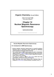 Chapter 14 Nuclear Magnetic Resonance Spectroscopy