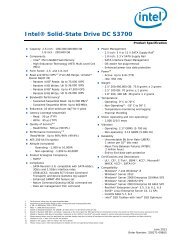 IntelÂ® Solid-State Drive DC S3700 Series Product Specification