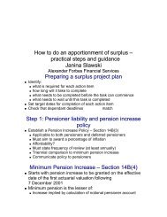 How to do an apportionment of surplus â practical steps and ...