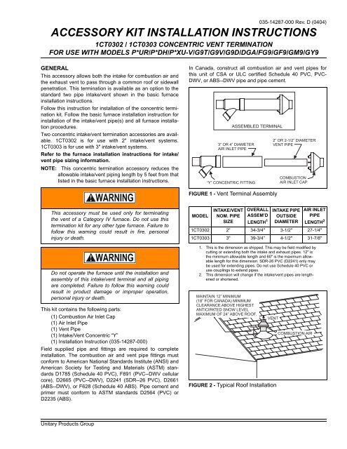 ACCESSORY KIT INSTALLATION INSTRUCTIONS - UPGNet