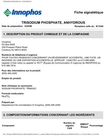 TRISODIUM PHOSPHATE, ANHYDROUS - Innophos