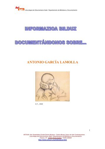 antonio garcÃ­a lamolla - Biblioteca Centro de DocumentaciÃ³n - Artium