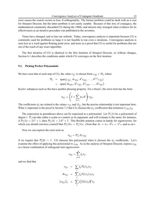 An Introduction to the Conjugate Gradient Method Without the ...