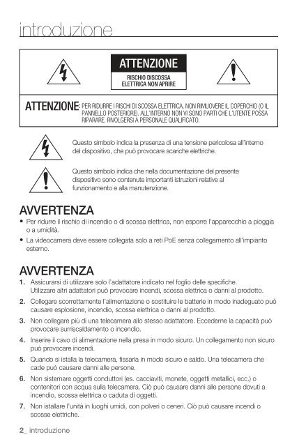 User Manual_SNV-3080_ITALIAN_Web.indb - DOMUSWIRE