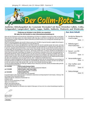 Der Collm-Bote - Wermsdorf
