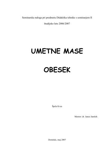 umetne mase obesek