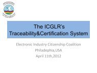 The ICGLR's Traceability and Certification System