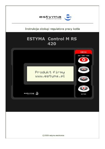Instrukcja sterownika kotÃ…Â‚a Estyma control M RS PID - Polmark