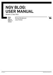 NGV BLOG: USER MANUAL - National Gallery of Victoria