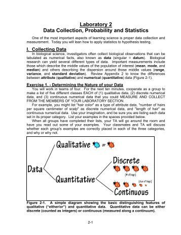 Laboratory 2 Data Collection, Probability and Statistics