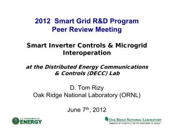 Smart Inverter Controls and Microgrid Interoperation at DECC