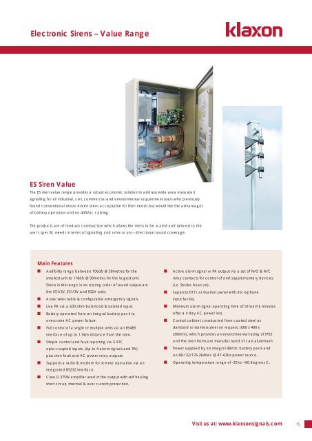 Electronic Sirens â Value Range - Klaxon Signals Ltd.