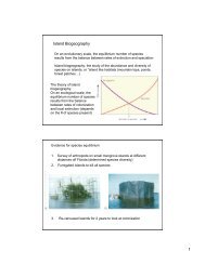 1 Island Biogeography - Biology Courses Server