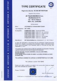 TYPE CERTIFICATE - 2N Telekomunikace a.s.